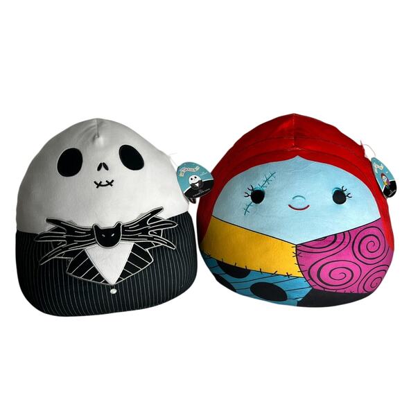 Disney Nightmare Before Christmas Squishmallows 13" Jack Sally Skellington NEW - Picture 1 of 12